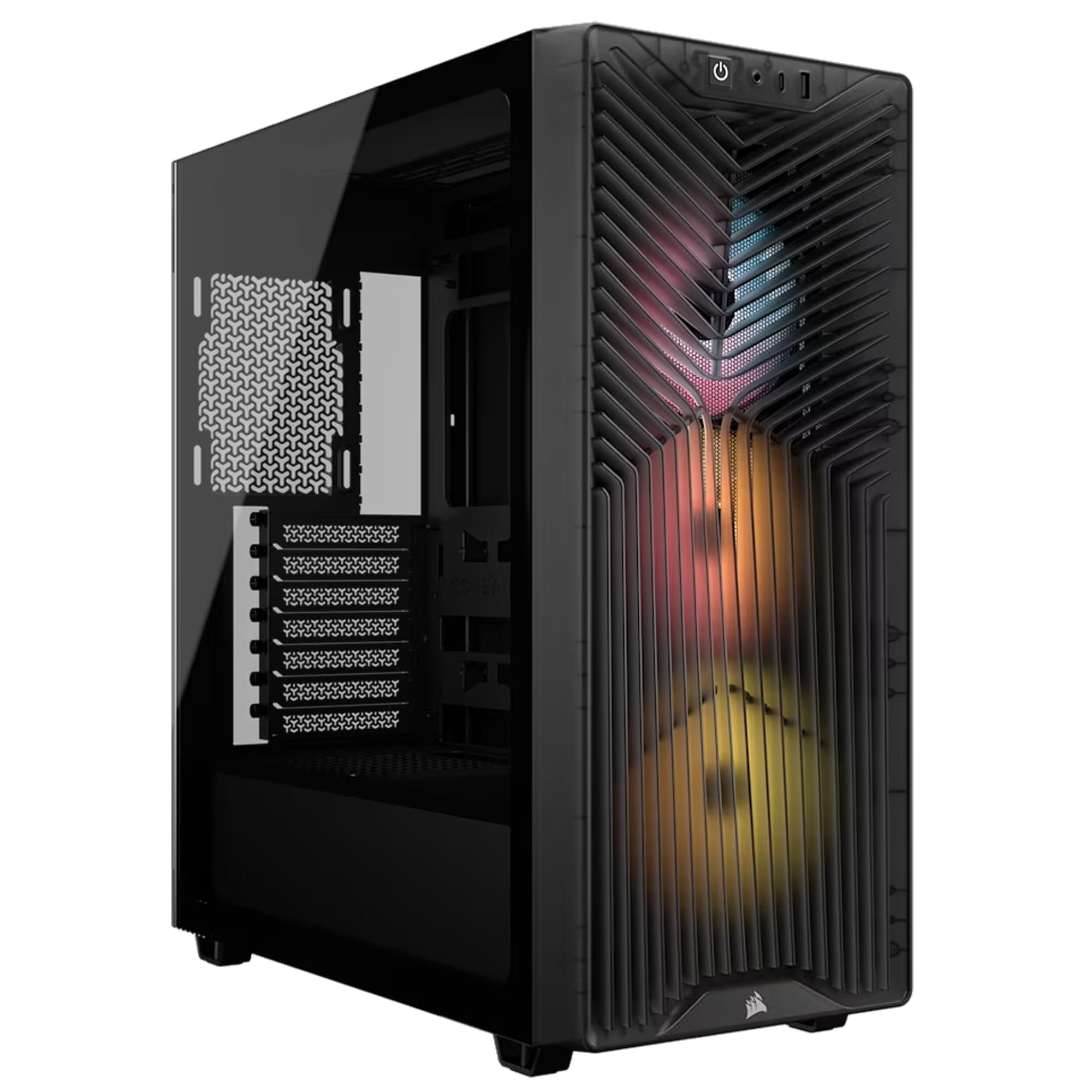 Gabinete Gamer Corsair 3200d Rs Argb Fan X3 Tg Smoke