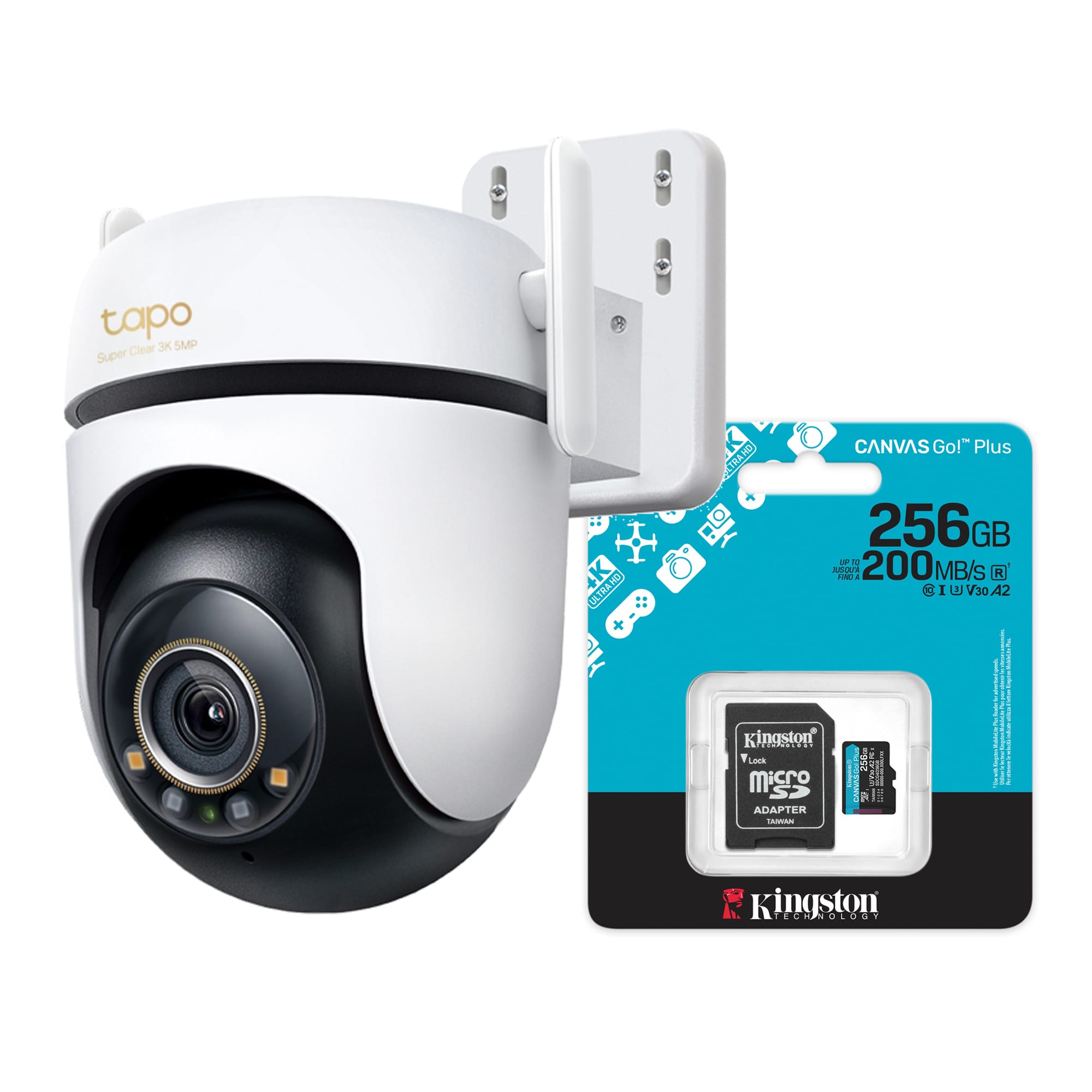 Camara Vigilancia Wifi 360 3k Tapo C530ws + Microsd 256gb