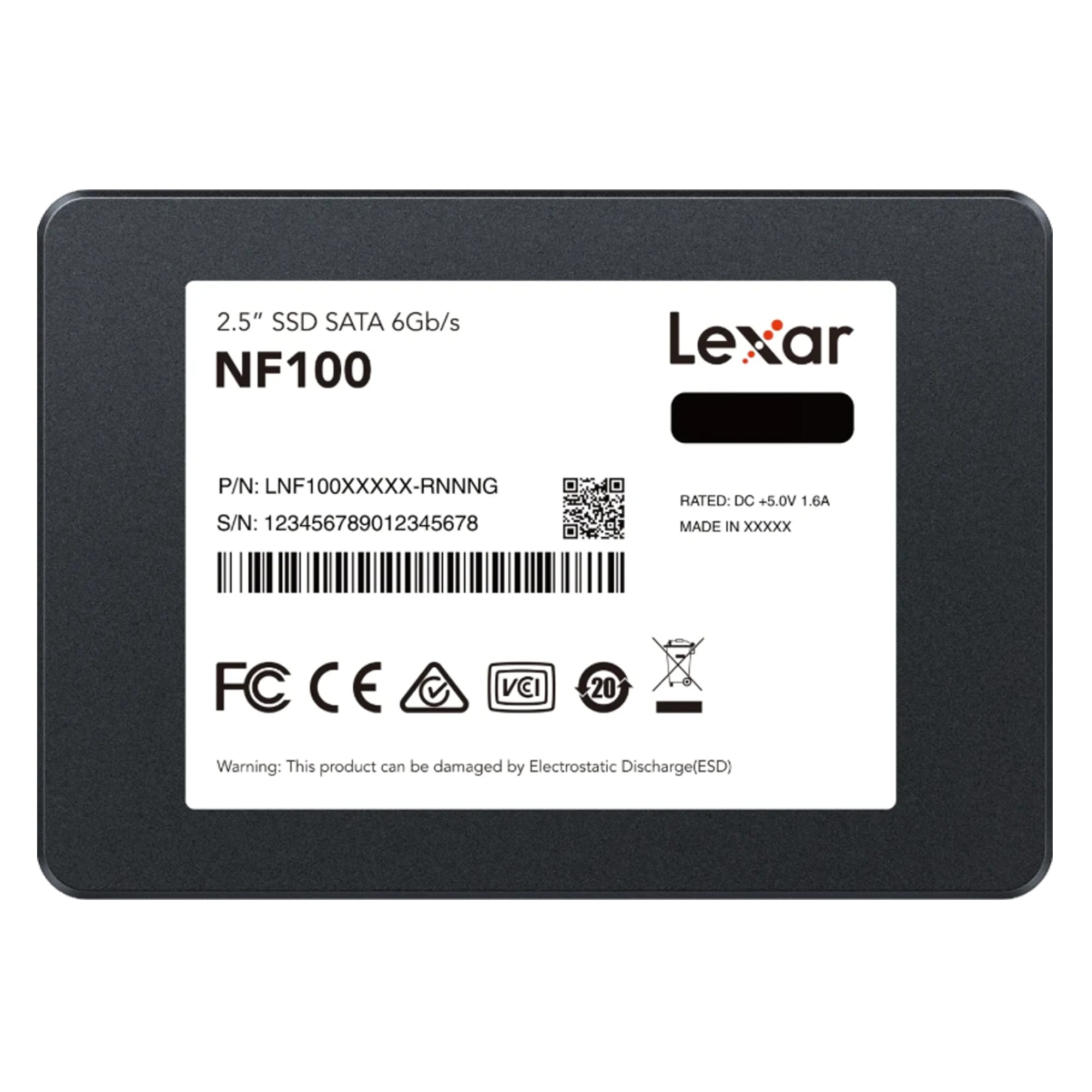 Disco Solido Ssd Lexar Nf100 500gb 2.5 Sata 3 6gb/s